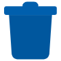 Recycle Bin Empty Blue icon