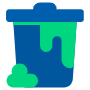 Recycle Bin Full Garbage Blue icon