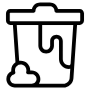 Recycle Bin Full Simple Black Outline free icon for commercial use