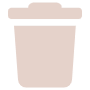 Recycle Bin Simple Beige free icon for commercial use