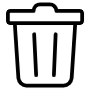 Recycle Bin Simple Black Outline icon