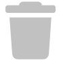 Recycle Bin Simple Gray free icon for commercial use