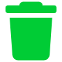 Recycle Bin Simple Green free icon for commercial use