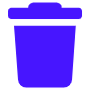 Recycle Bin Simple Naval Blue icon