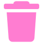 Recycle Bin Simple Pink icon