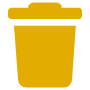 Recycle Bin Simple Yellow free icon for commercial use