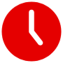 Red Clock Circle Round free icon for commercial use
