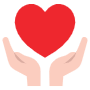 Red Heart In Hands free icon for commercial use