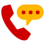 Red Phone Speech Bubble free icon for commercial use