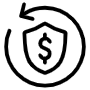 Refund Policy Black Circle free icon for commercial use