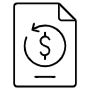 Refund Policy Black Outline free icon for commercial use