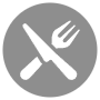 Restaurant Gray Circle Round free icon for commercial use