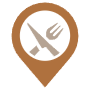 Restaurant Location Address Brown Pointer free icon for commercial use
