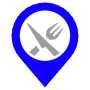 Restaurant Location Address Naval Blue Pointer free icon for commercial use