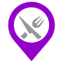 Restaurant Location Address Purple Pointer free icon for commercial use