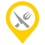 Restaurant Location Address Yellow Pointer free icon for commercial use
