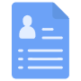 Resume Blue free icon for commercial use