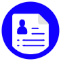 Resume Naval Blue Round free icon for commercial use