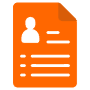 Resume Orange free icon for commercial use