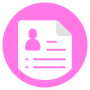 Resume Pink Circle Round free icon for commercial use