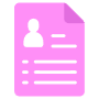 Resume Pink free icon for commercial use