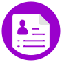 Resume Purple Circle Round free icon for commercial use