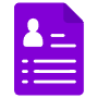 Resume Purple free icon for commercial use