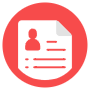 Resume Red Circle Round free icon for commercial use
