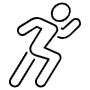 Run Black Outline free icon for commercial use
