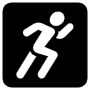 Run Black Square free icon for commercial use