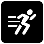 Run Fast Black Square free icon for commercial use