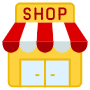 Shopping Store Yellow free icon for commercial use