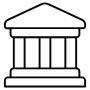 Simple Bank Black Outline free icon for commercial use