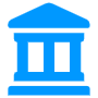 Simple Bank Blue free icon for commercial use