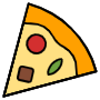Simple Pizza Slice Food icon