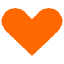 Small Heart Orange free icon for commercial use