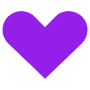 Small Heart Purple icon