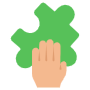 Solution Green Puzzle free icon for commercial use