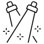 Spotlights Stage Lighting Black Outline free icon for commercial use