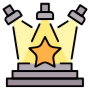Spotlights Yellow Star free icon for commercial use