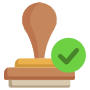 Stamp Approved Check free icon for commercial use