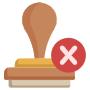 Stamp Rejected free icon for commercial use