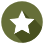 Star Army Green Circle Round icon
