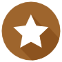 Star Brown Circle Round free icon for commercial use