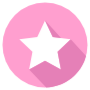 Star Lignt Pink Circle Round icon