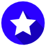 Star Naval Blue Circle Round free icon for commercial use