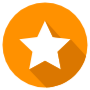 Star Orange Circle Round free icon for commercial use