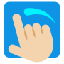 Swipe Left On Blue Screen free icon for commercial use