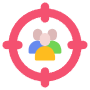 Target Audience People Red free icon for commercial use