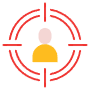 Target Audience Person Red free icon for commercial use